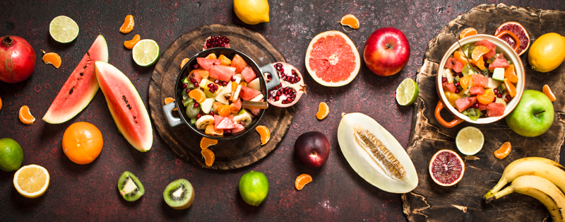 frutas y comida temporada verano